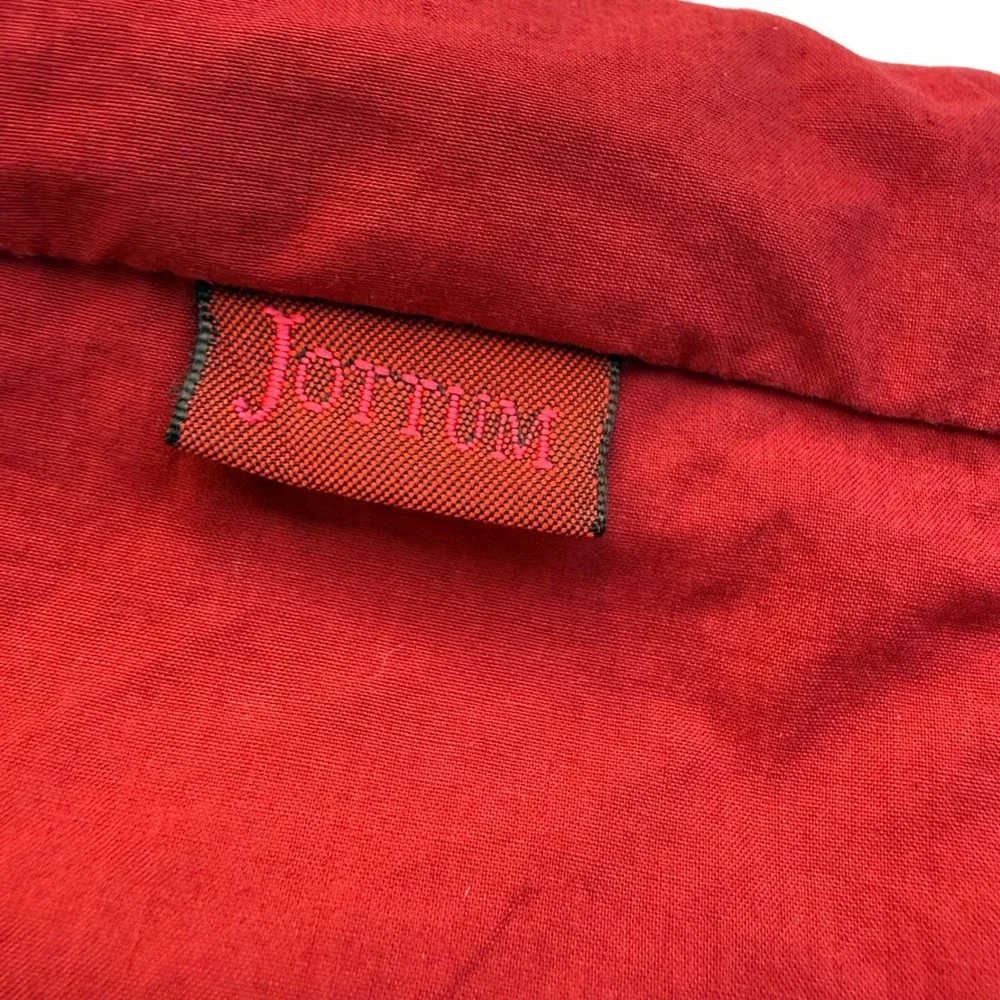 Jottum Childs Dress Size 4 Deep Red Long Sleeve Tiered Ruffle High Neck Cotton